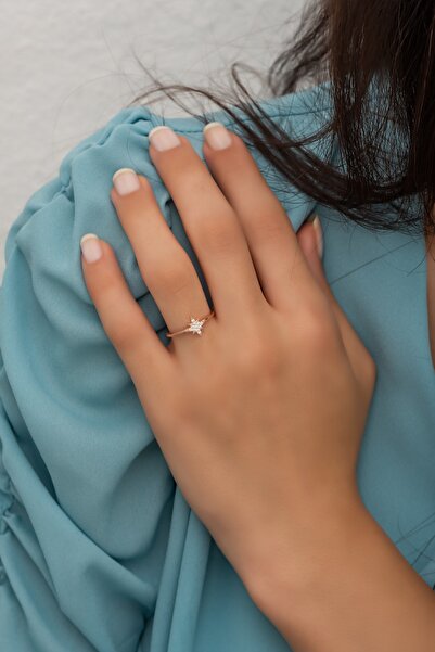 Nereze 925 Ayar Ayarlanabilir Minimal Kutup Yıldızı Gümüş Yüzük