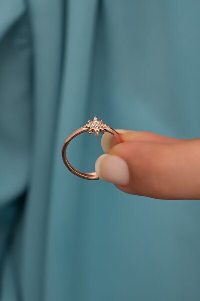 Nereze 925 Ayar Ayarlanabilir Minimal Kutup Yıldızı Gümüş Yüzük