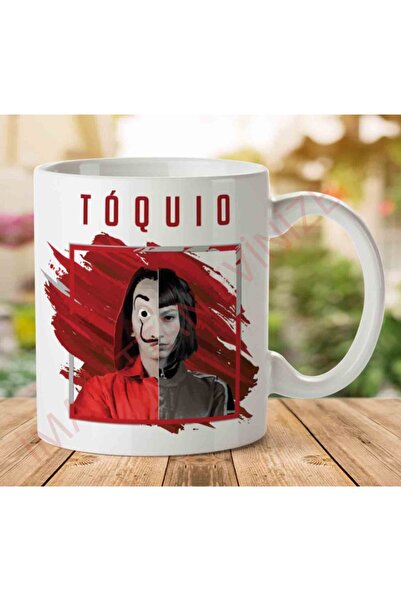 ART HEDİYE 1-1255 طوكيو أورسولا كوبيرو - كوب La Casa de Papel منقوش