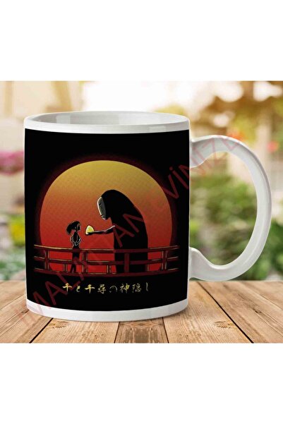 ART HEDİYE كوب مطبوع على الجانبين من Spirited Away Chihiro On Sunset