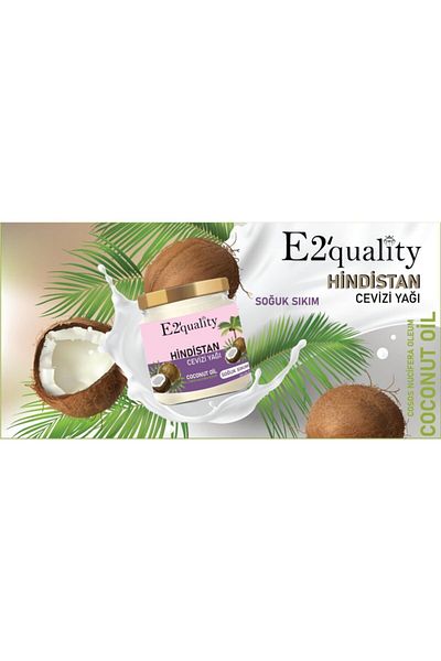E2'quality Pure Natural Coconut Oil Cold Pressed 210 ml