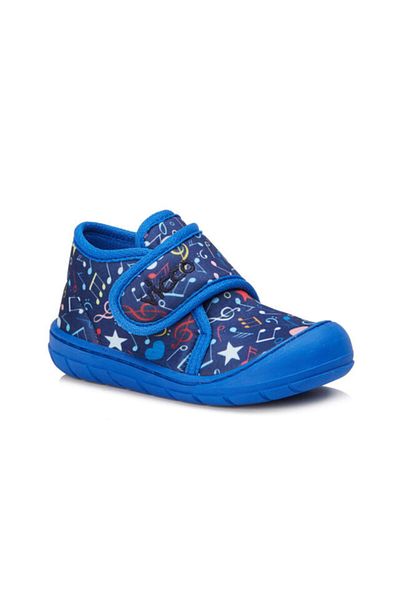 Vicco Jungle Patterned Men's First Step Navy Blue Slippers