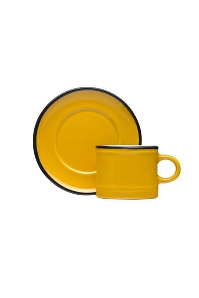 Paşabahçe Single Yellow Turkish Coffee Set