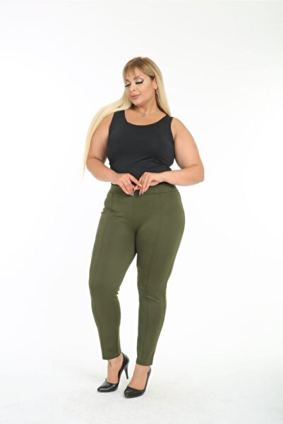 Esina Pantaloni de damă din țesătură Scuba - Diver până la gleznă, cusături d...