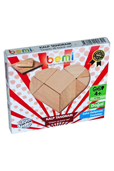 Kalp Tangram Ahşap
