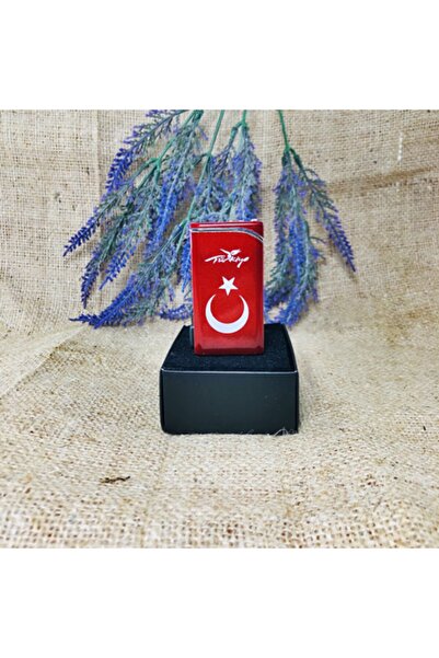 Arda-Han Ticaret Rezistanslı Metal Türk Bayraklı Çakmak Ultra Ince