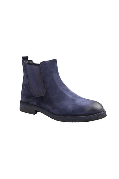 MARCOMEN 14017 Ανδρικές Μπότες από καθαρό δέρμα Navy Suede