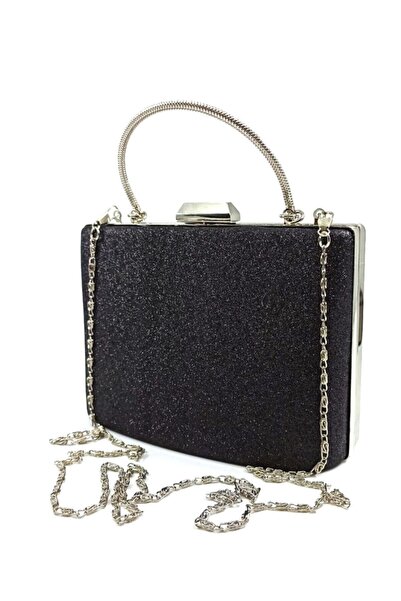 DADU حقيبة سهرة تابلت سوداء لامعة