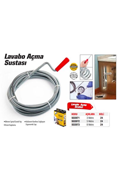 SGS Lavabo Açma Sustası 3mt