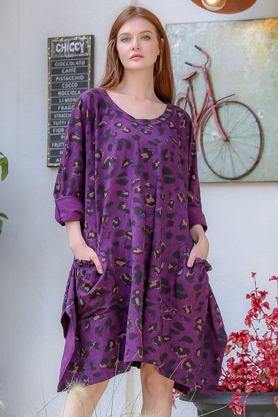 Chiccy Kleid - Lila - Asymmetrisch