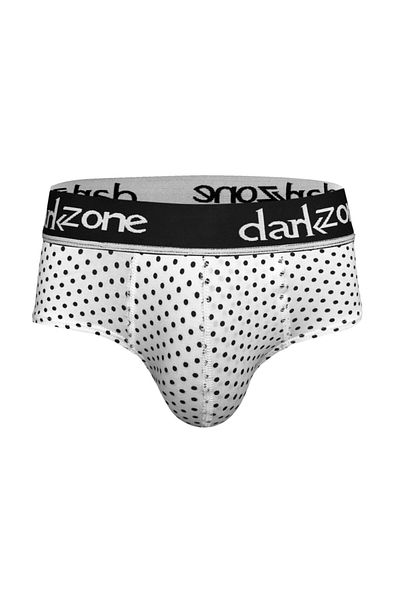 darkzone Ανδρικό slip πουά λευκό