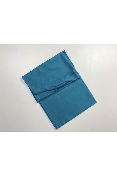 Naz Ipek Eșarfă 100% bumbac potrivită pentru broderie, albastru petrol 100x100 cm
