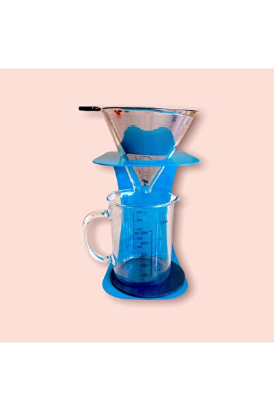 Hemeraİstanbul Borosilikat Kahve Demleme Standı Turkuaz