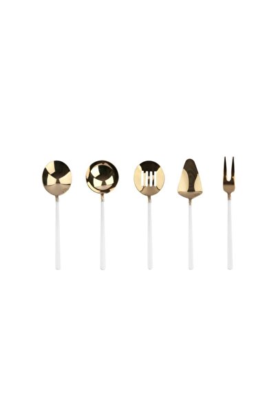 Dame Marie Set de servire sos Allegra Whıte Gold, 5 piese