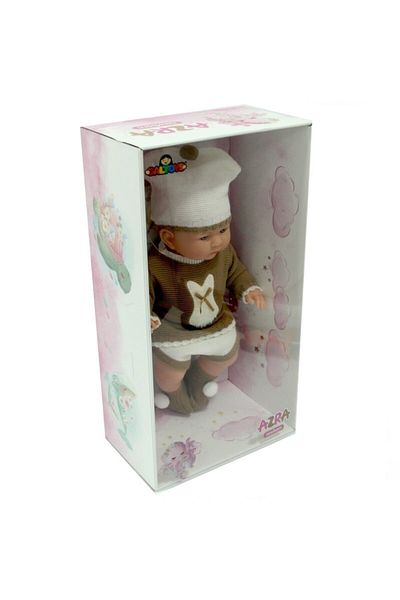 GALTOYS Newborn Baby Azra in Brown Beige Dress
