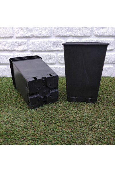 Asenya Kare Üretim Saksısı 5 Adet 4 Lt Siyah Üretim Saksısı Bitki Üretim Saks...