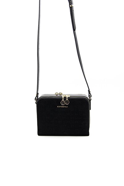 Silver Polo Geantă de damă 888-38341 Polo argintiu Geantă de damă M158 Negru-...