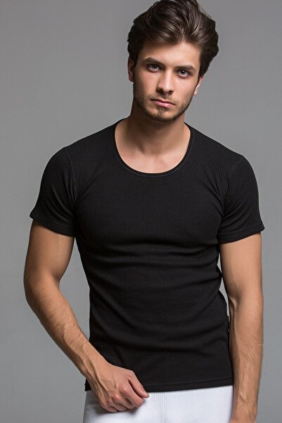 jilly jo Ανδρικά θερμικά κοντομάνικα εσώρουχα Pure μαύρα (hzt20004-r001)