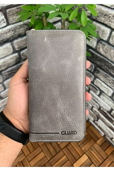 GUARD محفظة رمادية عتيقة بسحاب