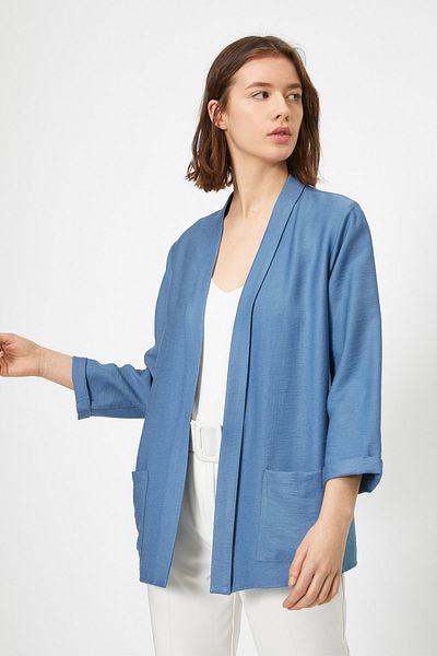 Koton Dámské modré kimono uvolněného střihu