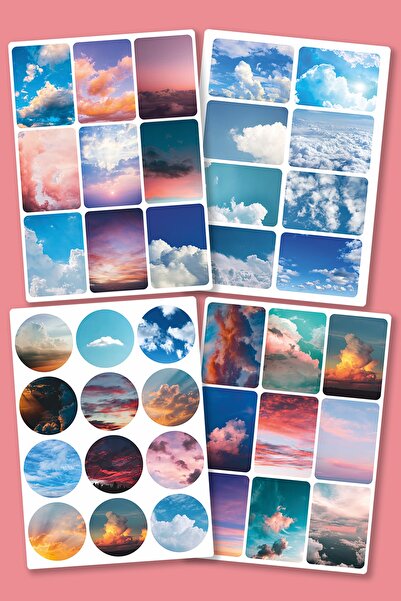 Kinder Garden Set de autocolante cu tematică cer și nori colorate