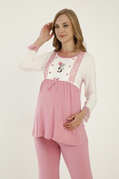 Miss Dünya Lissa Emzirmeye Uygun Lohusa Pijama Takımı