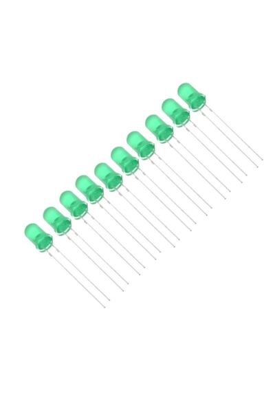 chester Yeşil Led 50 Adet Yeşil Mantar Led 5 Mm 3 Volt