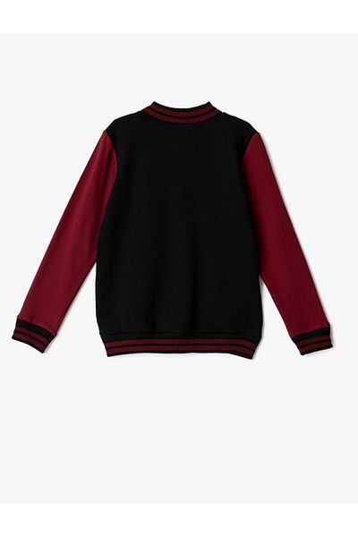 Koton Buttoned Line Detailed Sweatshirt Long Sleeve