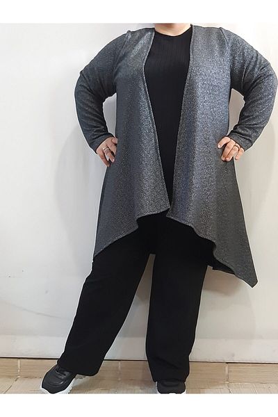 Mertcan Butik Ασημί μαύρο casual μπουφάν