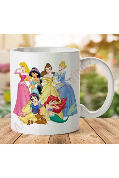 ART HEDİYE كوب مطبوع عليه رسوم متحركة للأميرة على الجانبين