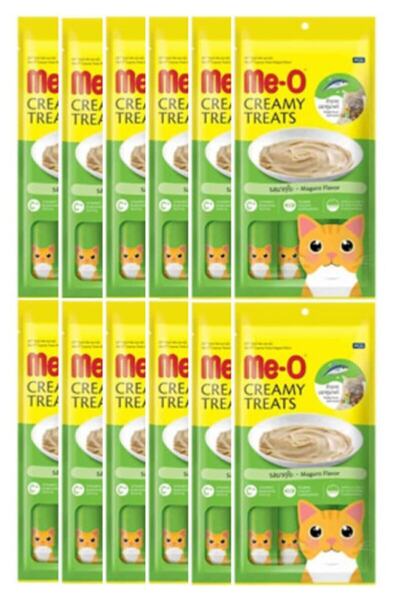 me-o Meo Kremalı Mavi Yüzgeçli Orkinos Balıklı Kedi Sıvı Ödül Maması 60gr X 1...