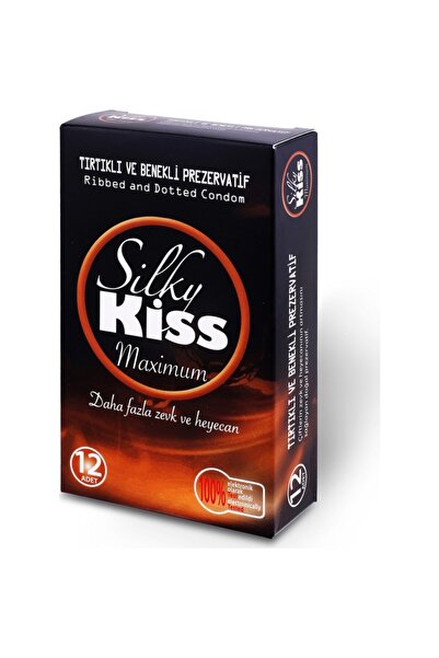 Silky Kiss River World Prezervatif 12'li Maximum Tırtıklı Ve Benekli