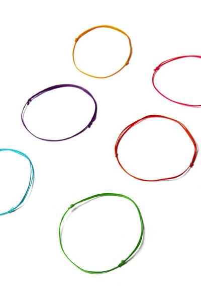 Lade خيط ملون مقاس 6 بوصات - سوار بسيط