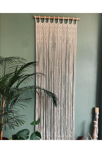 Foksan Deri Κουρτίνα Macrame - Κουρτίνα Macrame, Κατασκευάζεται σε προσαρμοσμένο μέγεθος