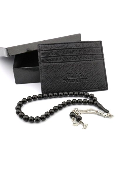 PİGADO Σετ θήκης κάρτας Black Polo Club με ειδικό κουτί και σετ χάντρες προσε...