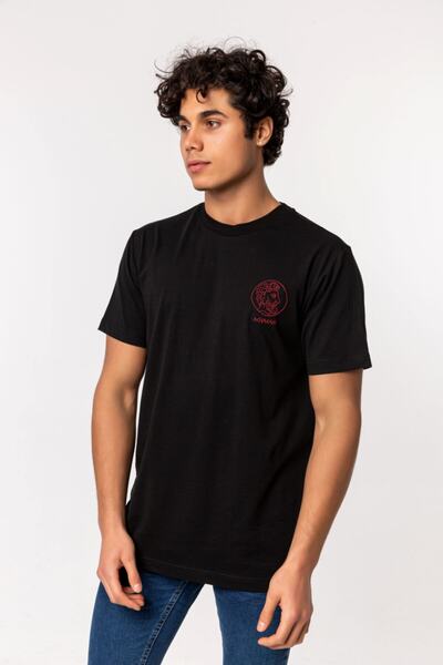 Nur Aka by Nurteks Achaeans Embroidered Black 100% Cotton Oversize Large Size...