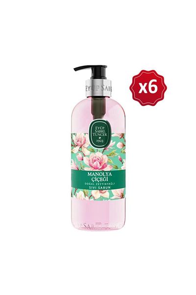 Eyüp Sabri Tuncer Natural Olive Oil Liquid Soap Magnolia Flower 500 Ml X 6 Pieces