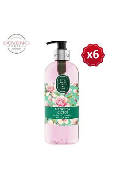Eyüp Sabri Tuncer Natural Olive Oil Liquid Soap Magnolia Flower 500 Ml X 6 Pieces