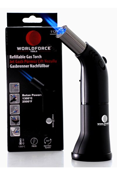 Worldforce Turbo Torch Piezo 1300° Doldurulabilir Jet Pürmüz