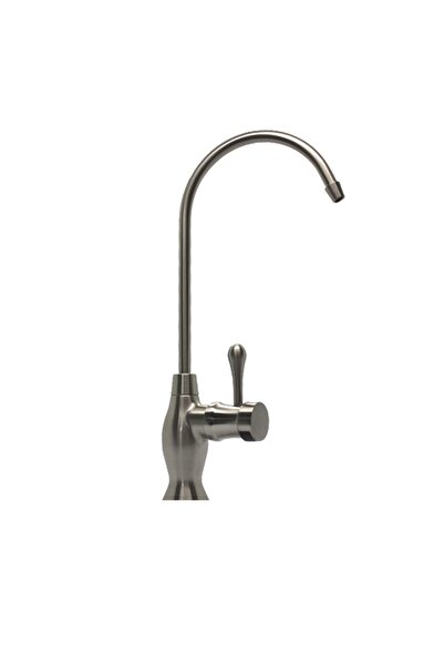 Rainwater Tekli Ledli Mat Gümüş Renkli Su Arıtma Musluğu