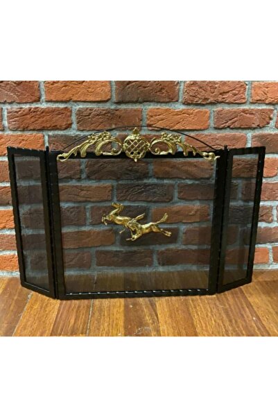 Sandıktan Al At Desenli Şömine Siperlik , Atlı Siperlik Şömine Aksesuarları