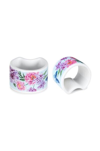 Lotus by ZClasse Lotus Bone China Set de 6 suporturi pentru șervețele din por...