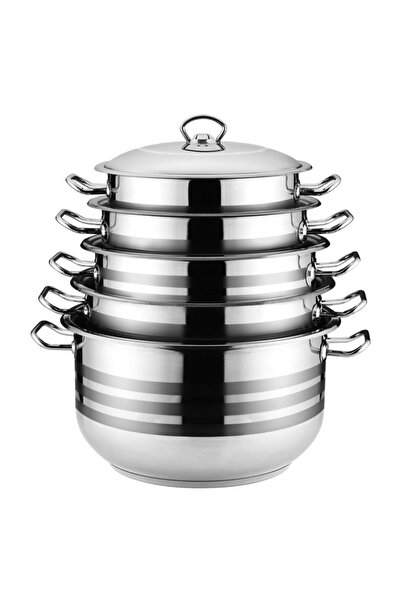 Genel Markalar Çelik Tencere Seti Royal Venüs 5 Tencere 22-24-26-28-30 cm