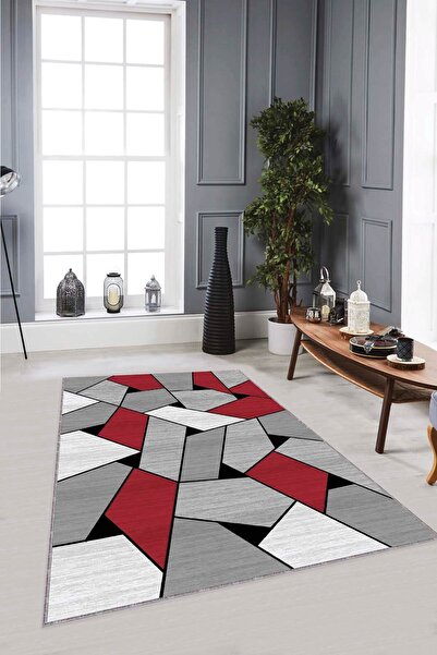NeluxHome Makinede Yıkanabilir Kaymaz Tabanlı Dekoratif Modern Halı Wl006