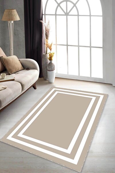 NeluxHome Dijital Baskılı Dekoratif Makinede Yıkanabilir Kaymaz Tabanlı Halı ...
