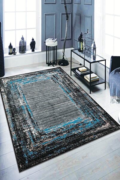 NeluxHome Dijital Baskı Kaymaz Taban Makinede Yıkanan Vintage Halı Ar123