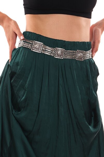 LABALABA Women's Antique Silver Plated Design Ethnic Belt
