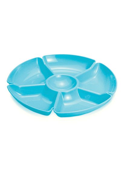 Melkan Home 5 Compartment Snack Bowl and Breakfast Plate Turquoise