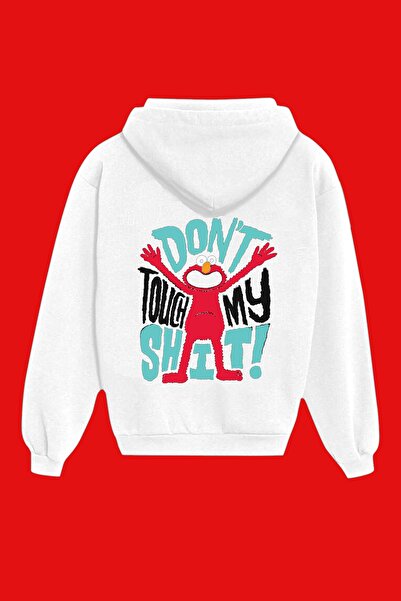 IvırZıvır Унисекс бяла блуза с надпис „Не пипай нещата ми“