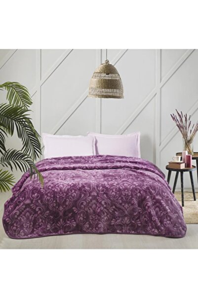 Özdilek Tek Kişilik Battaniye Antico Mürdüm